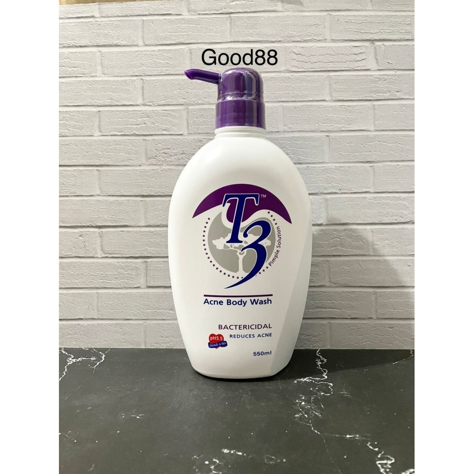 T3 Acne Body Wash Bactericidal Reduces Acne - 550Ml