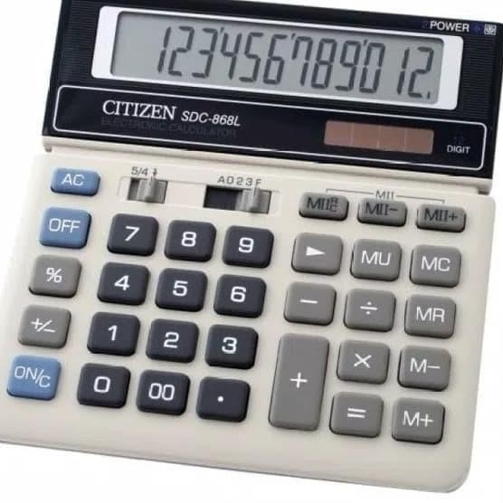 

Kalkulator Citizen Type Sdc 868 L - Calculator Citizen 12 Digit 868 L