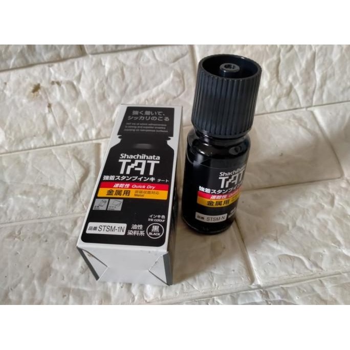 

NEW tinta shachihata STSM-1N Hitam tinta permanen untuk metal dan kaca