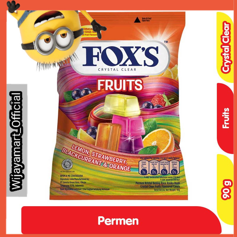 

Fox's Crystal Clear Permen Buah-buahan 90 g