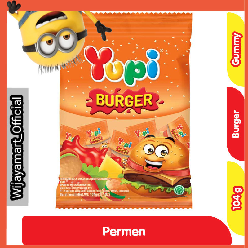 

Yupi Permen Gummy Burger Mini 104 g