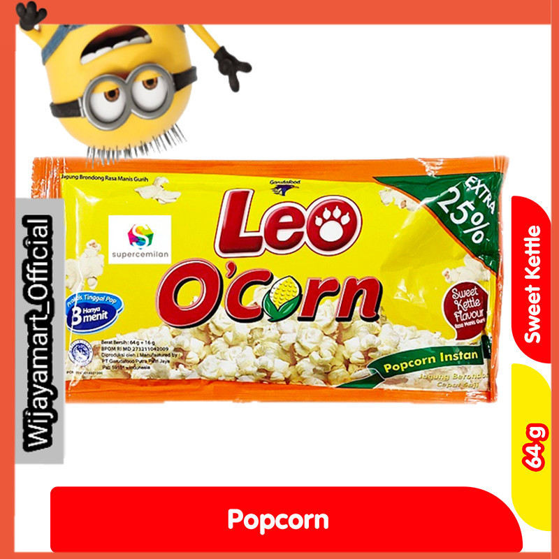 

O'Corn Popcorn Kettel Manis 64 g