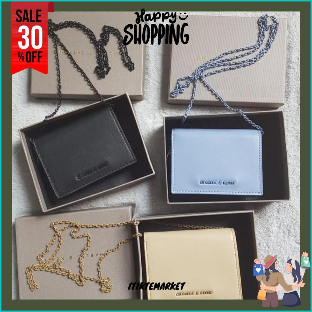 Dompet Kecil Charles & Keith  + Tali Panjang Dan Free Box #8239 Cod