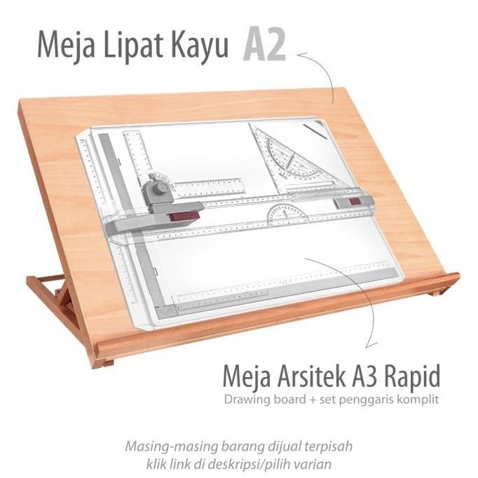

Sedi!A Meja Gambar Lipat Arsitek A3 A2 Ergonomic Adjustable Atur Kemiringan Auroradwiputri63