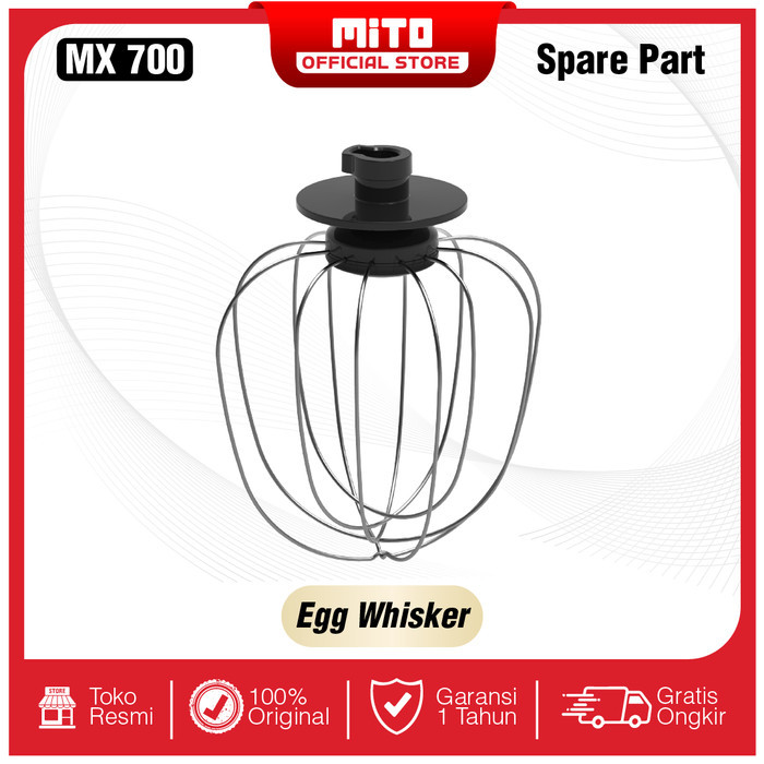 Sheeren - Spare Part Mito Stand Mixer Mx700 - Beater - Hook - Egg Whisker