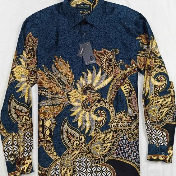 Kemeja Batik Alisan Panjang Slim Fit
