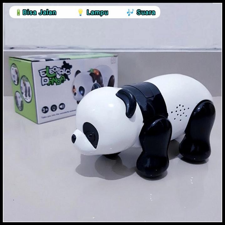 Mainan Anak Panda Berjalan Jalan Lampu Suara - Boneka Hewan Baterai