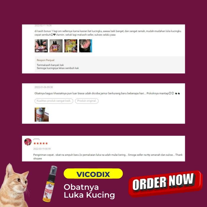 Obat Spray Luka Kucing Vicodix Mengobati Luka Basah Kering Dan Gatal