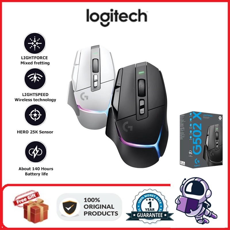 (2590-518)Mouse Gaming Nirkabel Logitech G502 X LightSpeed Mouse Gaming 25600DPI |643B9F92|