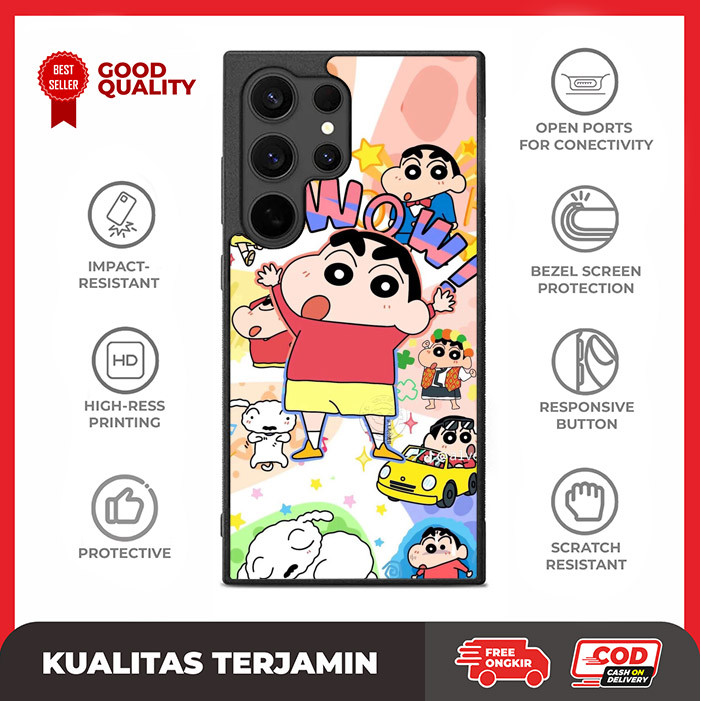 Case Casing Custom Samsung S24 S23 S22 S21 S20 FE Ultra Plus Shinchan AE3445 Hardcase A16