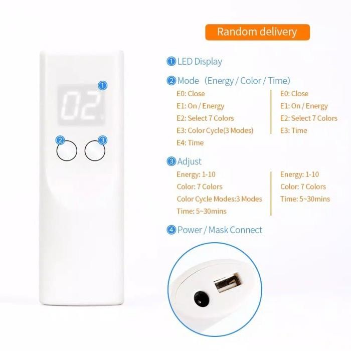 Pdt Light Masker Led 7 Warna Omega Light Led Mask Masker Topeng Led