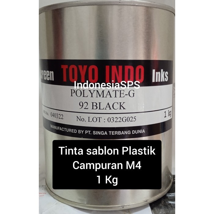 

Terlaris cat polymate black92 Toyo Indo hitam sablon Plastik 1 Kg (campuran M4) SALE