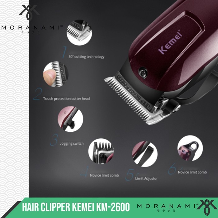 Kemei 2600 Mesin Cukur Alat Cukur Rambut Hair Clipper Kemei Original