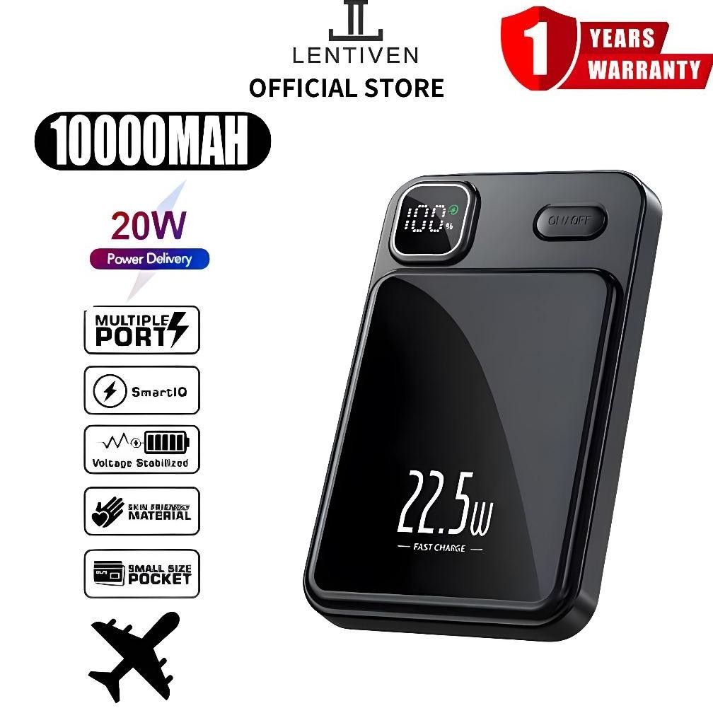 Fth-56 Lentiven Powerbank 10000Mah Fast Charging Wireless Charger Mini Magnetic Magsafe 20W Type C O