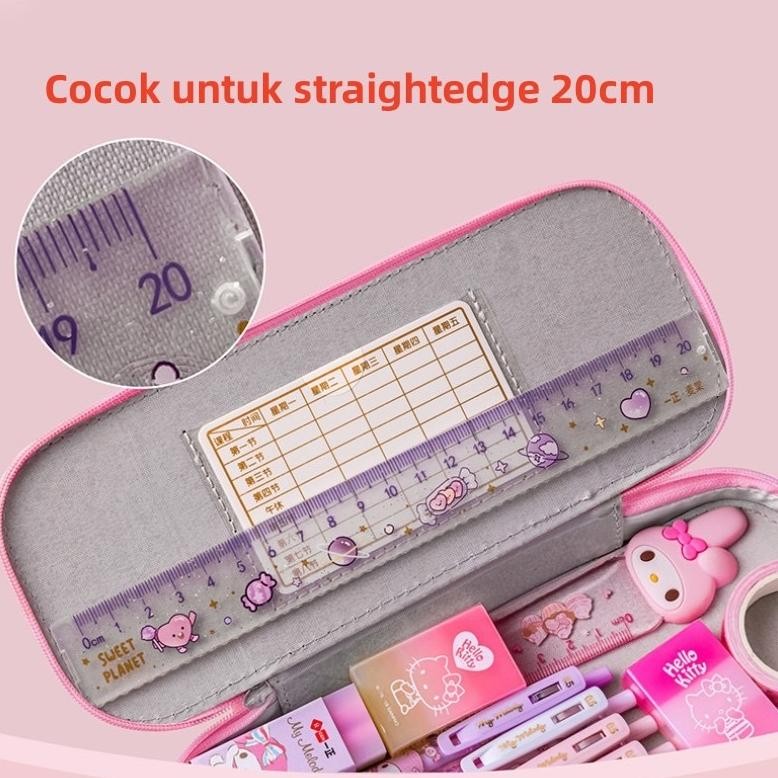 

NLD-1419 CODSanrio Pu Large Capacity Pencil Case Kawaii Hello Kitty Cinnamoroll Melody School Pencils Bag Pouch Pen Case Supplies Stationery Viral