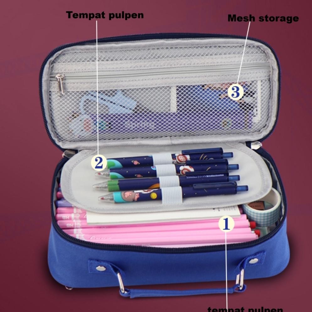 

hj-43 Tempat pensil Kotak pensil softcase muat banyak Yome Premium Termurah