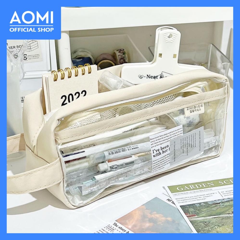 

d-54 Kotak Pensil Transparan Tepak Multifungsi Solusi Praktis untuk Tempat Kosmetik (91148) Premium