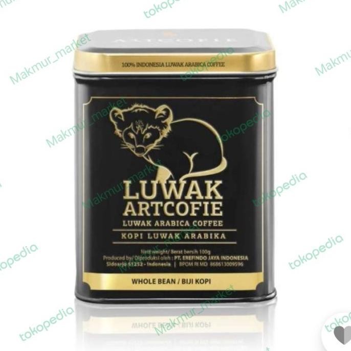 

Artcofieluwak Coffee Ground/Whole Tin 100Gr - Ground Tin