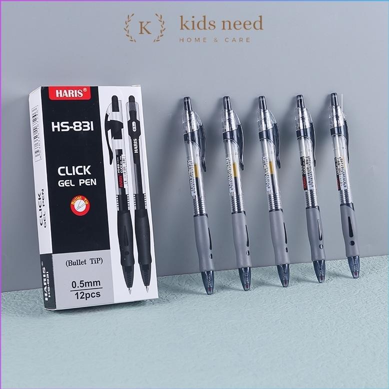 

fth- (12pcs) Pulpen Gel Cetek Q Gel / Pen Clik 0.5 mm/ Pena Joyko Kantor Viral