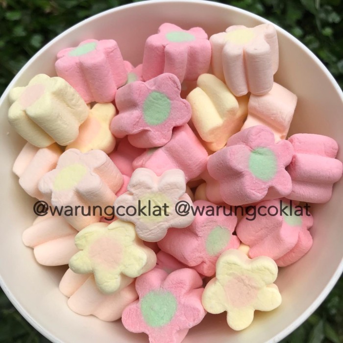 

DISKON Marshmallow bunga flower mallow Marshmallow Kiloan Bunga Snack Anak