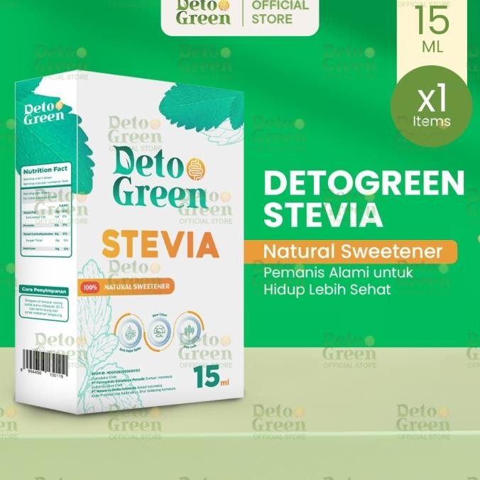 

DETOGREEN Stevia Natural Sweetener Gula Tetes Stevia Tetes Stevia Cair Sehat Alami Nol Kalori 15ml DS99