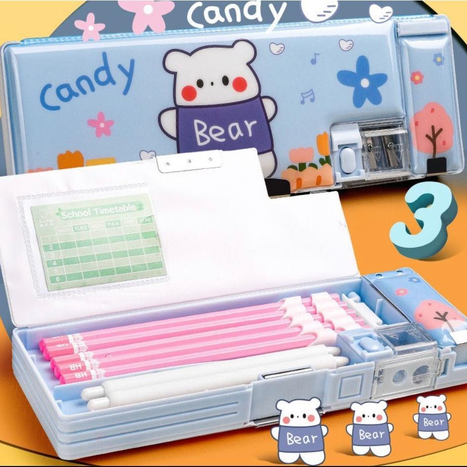 

SALE 7s Kotak Pensil Pola Kartun Lapisan Ganda dan Tunggal dengan Rautan Kapasitas / Tempat Pensil Multifungsi Motif Unicorn / Dinosaurus / Astronot Untuk Anak Tk san-152