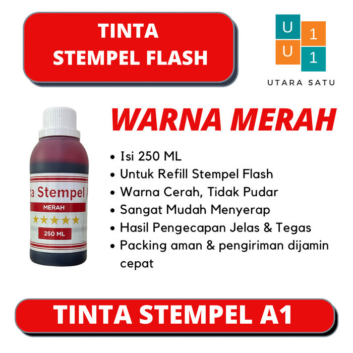 

TINTA STEMPEL FLASH WARNA MERAH 250 ML