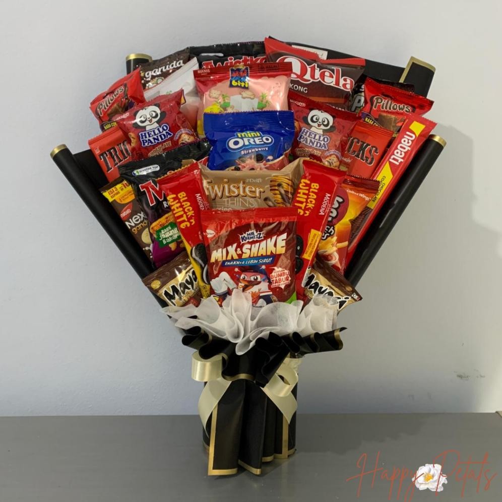 

hj-54 CUSTOM BOUQUET SNACK LARGE SIZE II BUKET SNACK RAMADHAN II HAMPERS LEBARAN Hemat