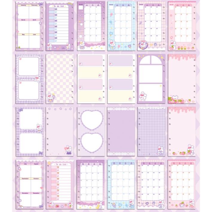 

fx-23 Zumoo Princess Art Binder SET PVC A6 Full Color Paper Planner / Binder SET PVC A6 dengan Loose Leaf Planner Warna GRID Terlaris