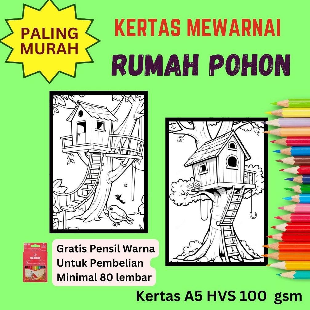 

Kualitas Tertinggi Kertas Mewarnai / Rumah Pohon / Buku Gambar Mewarnai Ukuran A5 / Coloring Book / Untuk Tk Sd Smp Jaminan Mutu