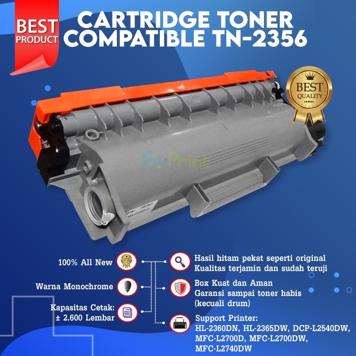 Toner Cartridge TN-2356 TN2356 Printer Brother L2540DW DCP-L2540DW