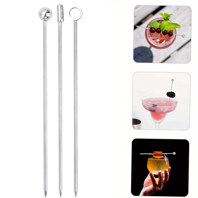 

JUWI Tusukan Buah Cocktail Pick Garnish Decoration Stainless Steel - J-105