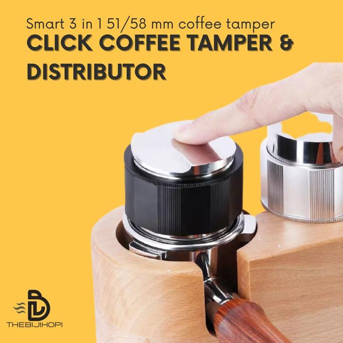 

Terlaris Click Coffee Tamper Kopi Distributor Dual Head Smart Tamper 51/58Mm Ready Stok