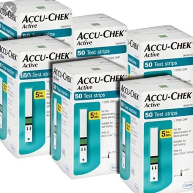 New Stock Accu Chek Active Isi Strip 50 .