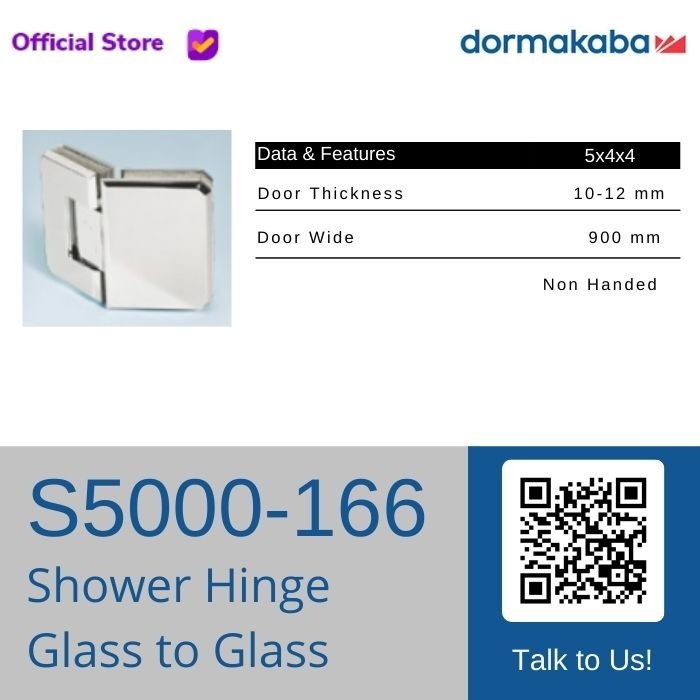DORMA S5000-166 SHOWER HINGE GLASS TO GLASS