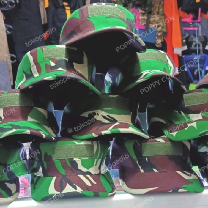 Auliya Topi Pet Pdl Loreng Malvinas - Topi Pet Pdl Komando Tni Ad