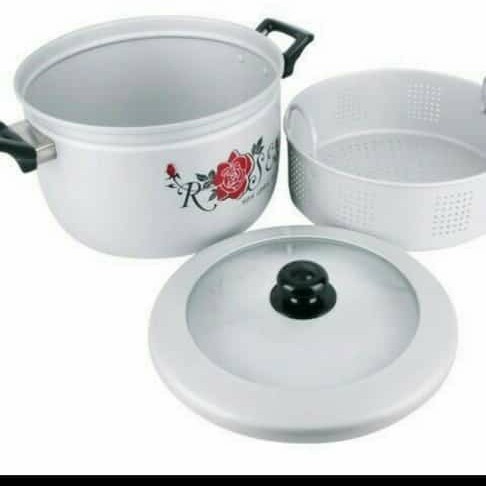 ] panci maspion 22cm jawa tutup kaca kukusan