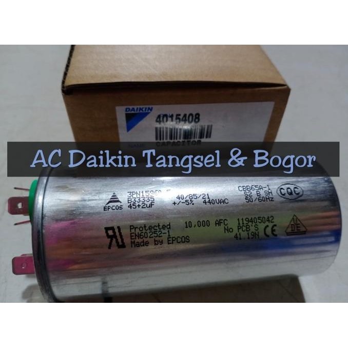 Capacitor / Kapasitor Ac Daikin 2Pk Ftne60Mv14 45+2Uf Original