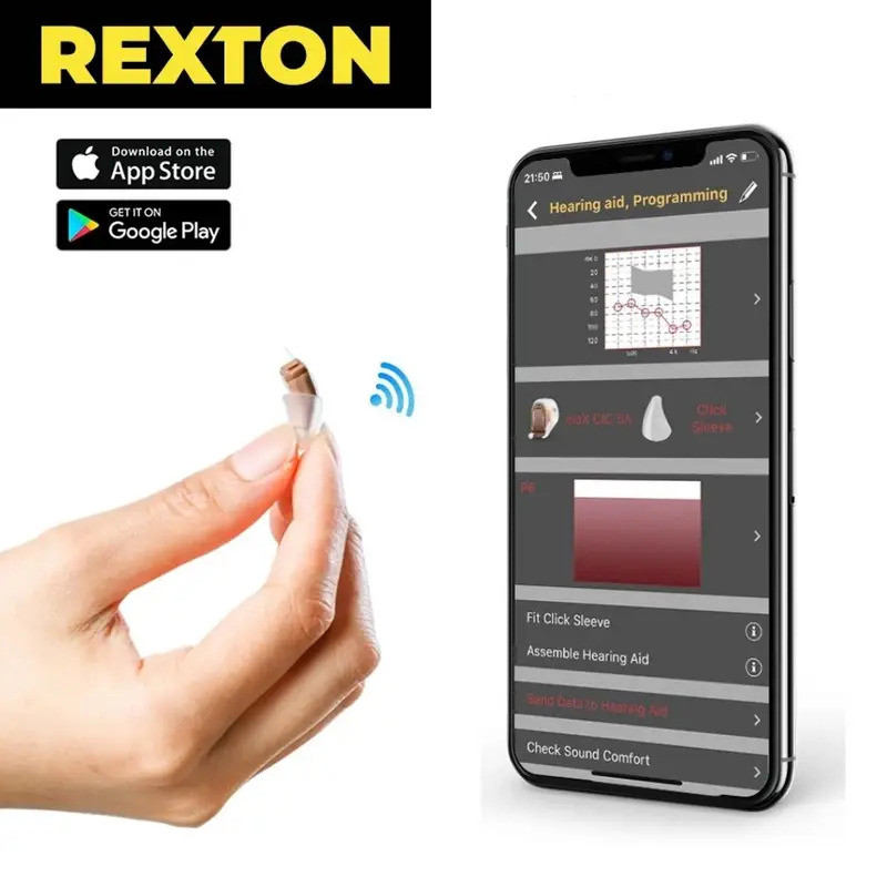 Rexton Inox Alat Bantu Dengar Super Tidak Terlihat, Alat Bantu Dengar CIC Digit 8 Saluran, Alat Bant