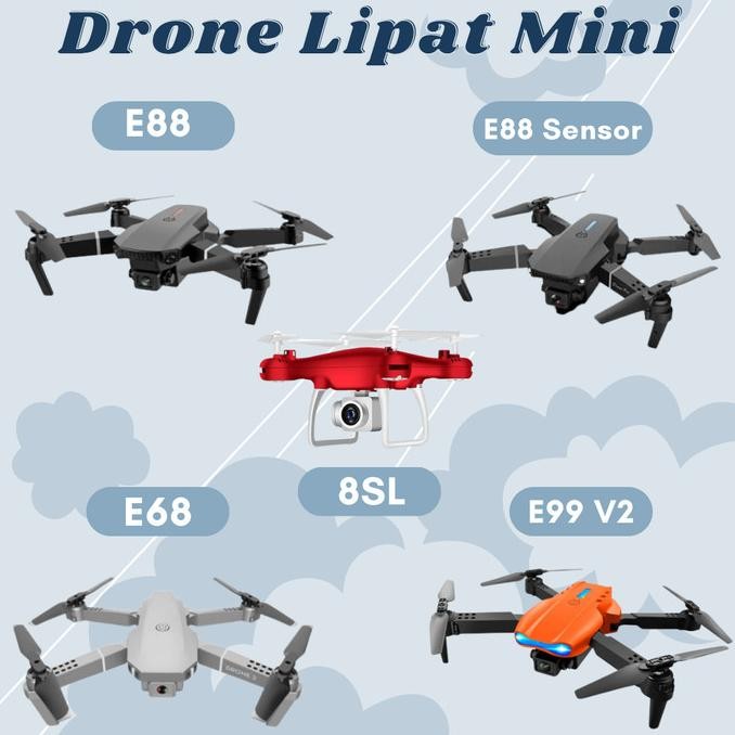 Drone E68 Mini Rc Drone 4K Hd Camera Wifi Fpv Quadcopter Vs Dji Mavic Murah