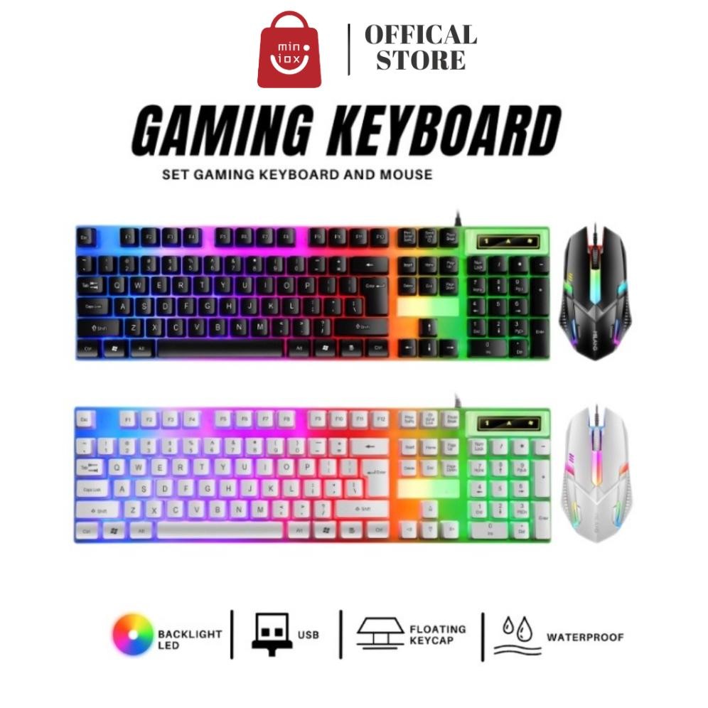 PROMO keyboard gaming and mouse set mechanical rgb led combo kable/keyboard mouse set gaming mechani