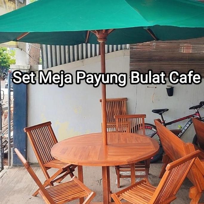 Meja payung set resto/taman/outdoor '