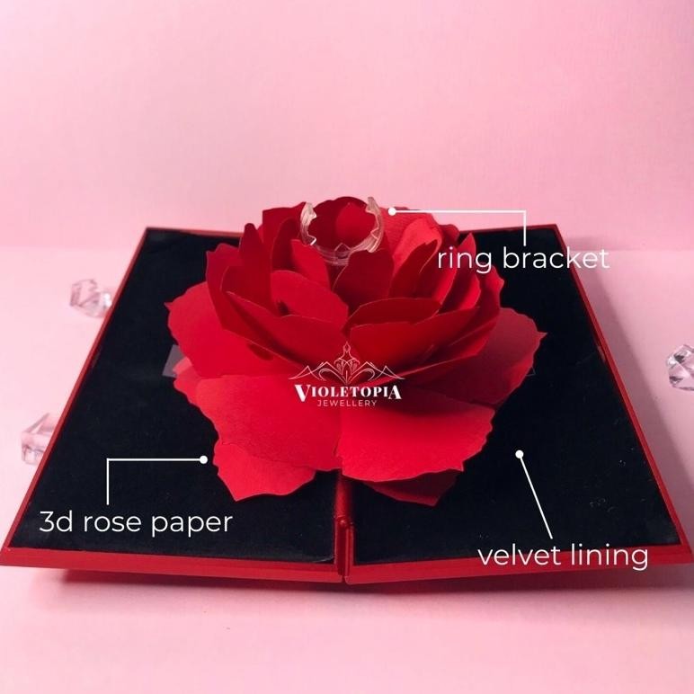 

SALE [FREE GIFT] 3D Pop Up Rose Ring Box / Kado Ulang Tahun / Kotak Cincin Mawar Lamaran / Tempat Cincin Nikah / Box Cincin / Ring Box / Gift Box Mawar Merah / Hadiah Valentine / Kotak Hadiah / Promise Ring Box / Kado Ulang Tahun / Ring Box Cincin /Kado