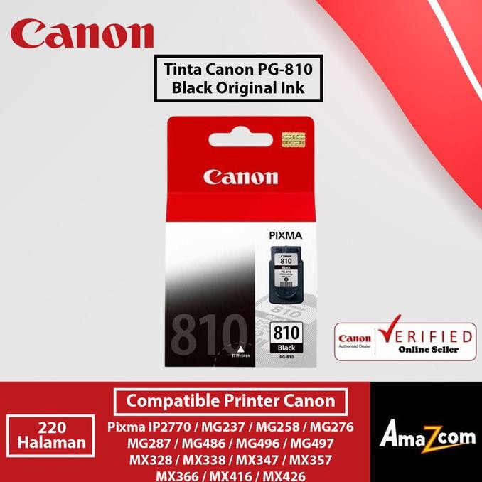 PROMO Tinta Canon 810 PG810 Black / Hitam Original Datascript Cartridge Tinta Printer Canon IP2770