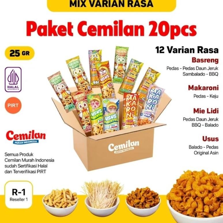 

Discount Paket Usaha / Paket Bisnis / 20 Pcs Camilan Indonesia Murah / Macaroni / Basreng / Mie Lidi High Quality