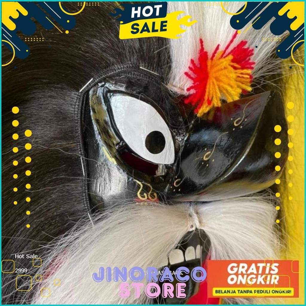 [Termurah] Topeng Ganongan Anak Hitam Seram Asli Ponorogo (Cod)