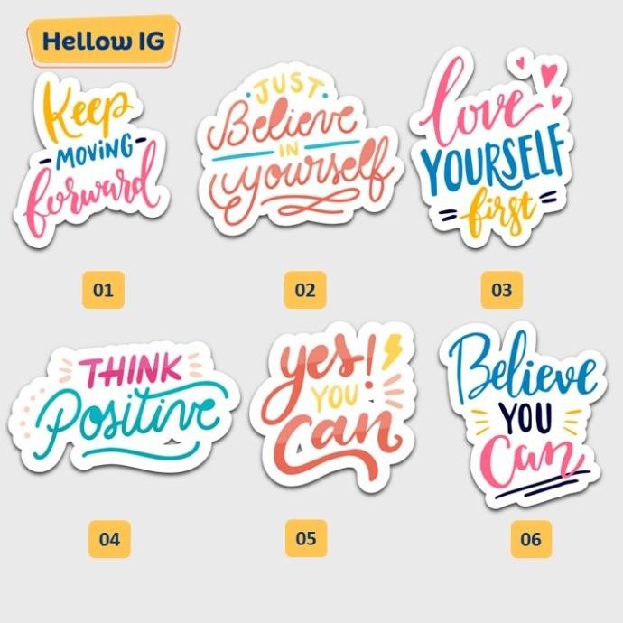 

Sticker Aesthetic Kata Kata Keren Motivasi Stiker Botol Helm Hp Koper