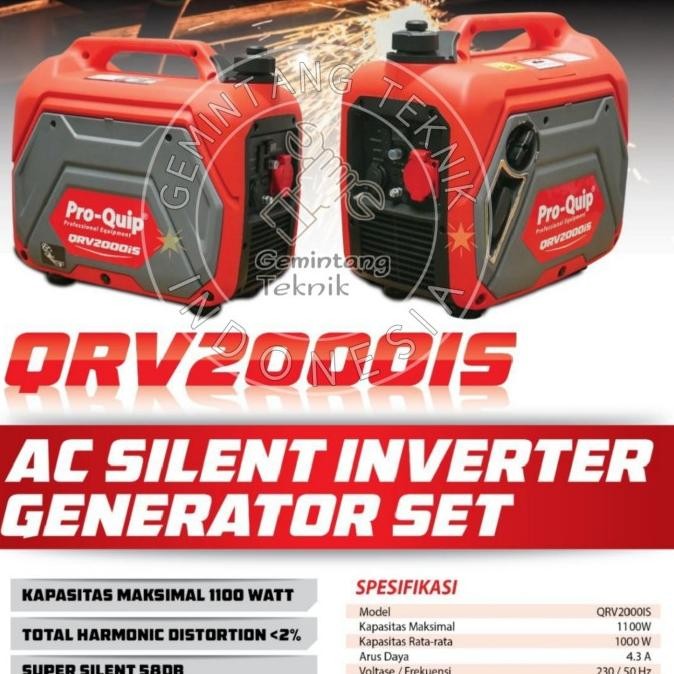 Dijual Genset Inverter 1000 Watt 1100 Watt Super Silent Portable Merk Pro-Quip Original