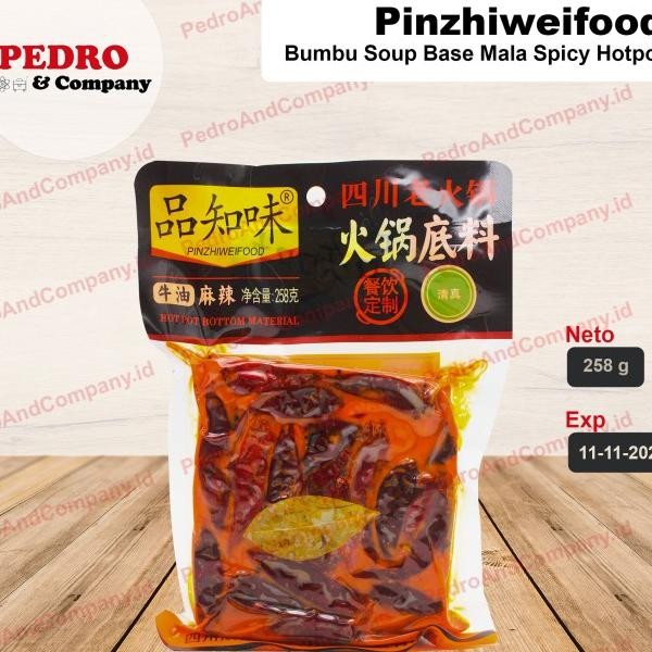 

Pinzhiweifood Bumbu Soup Base Mala Spicy Hotpot 258 Gram Halal