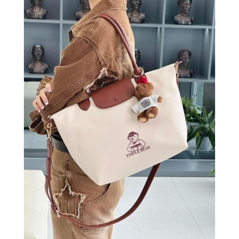 TTWN  Original Store TN3542 (L)Tas Tote Wanita cream -  - Tas Wanita tote - TTWN -  - TTWN BANGKOK